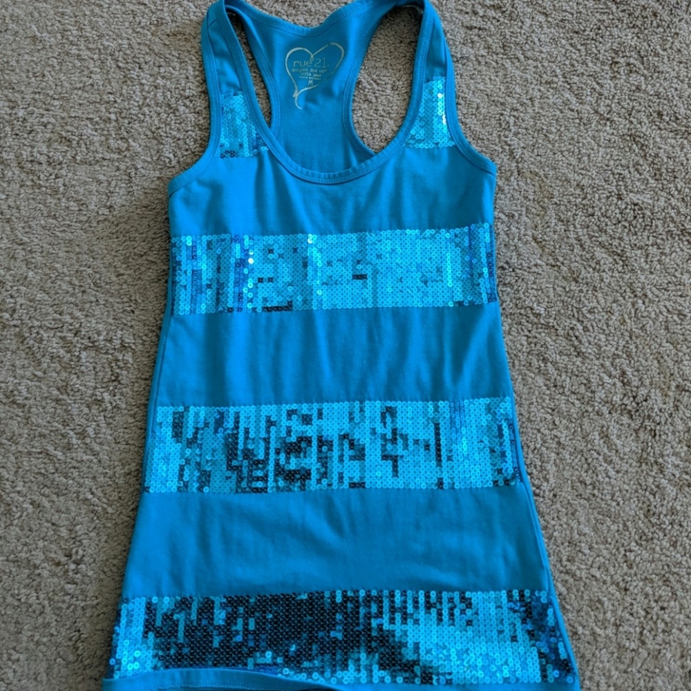 Rue 21 racerback tank with sequins
